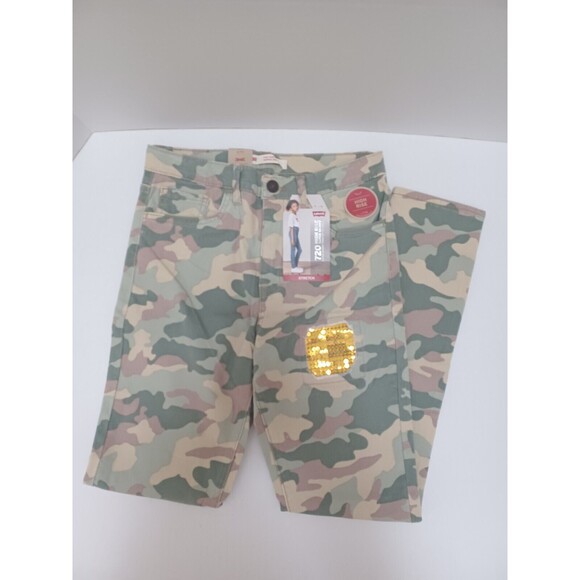 LEVI'S 720 High Rise Super Skinny Stretch‎ Camo Jeans Kids 12 REG NWT - Picture 1 of 8